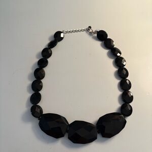 White House black market stone statement necklace black